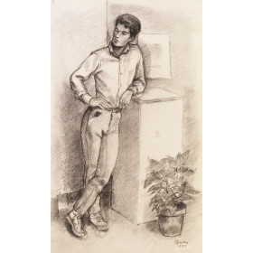 Portrait de Nathanaël Massini debout.