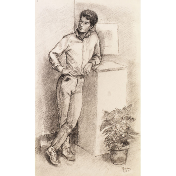 Portrait de Nathanaël Massini debout.