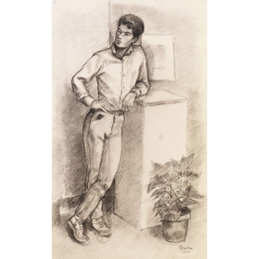 Portrait de Nathanaël Massini debout.