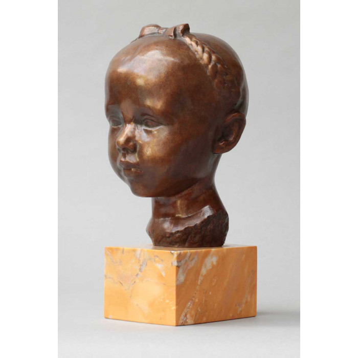 Buste de Jeannette à trois ans : bronze