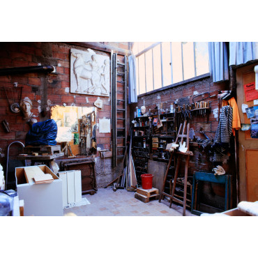 L'atelier de Stéphan Buxin en 1976