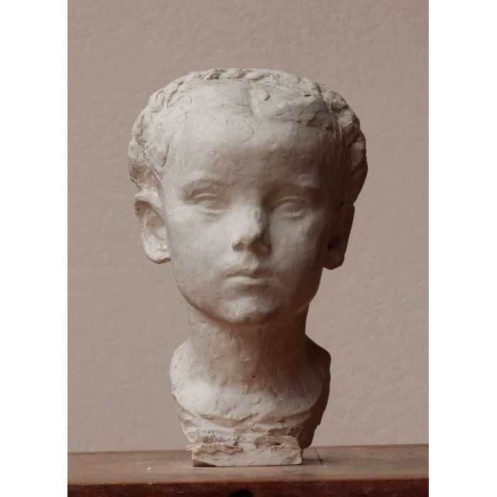 Buste de Michou Fleury : modèle en plâtre