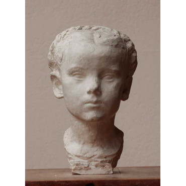 Buste de Michou Fleury : modèle en plâtre