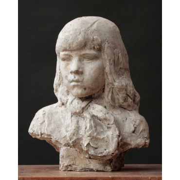 Buste de Sibylle de Monneron : modèle en plâtre