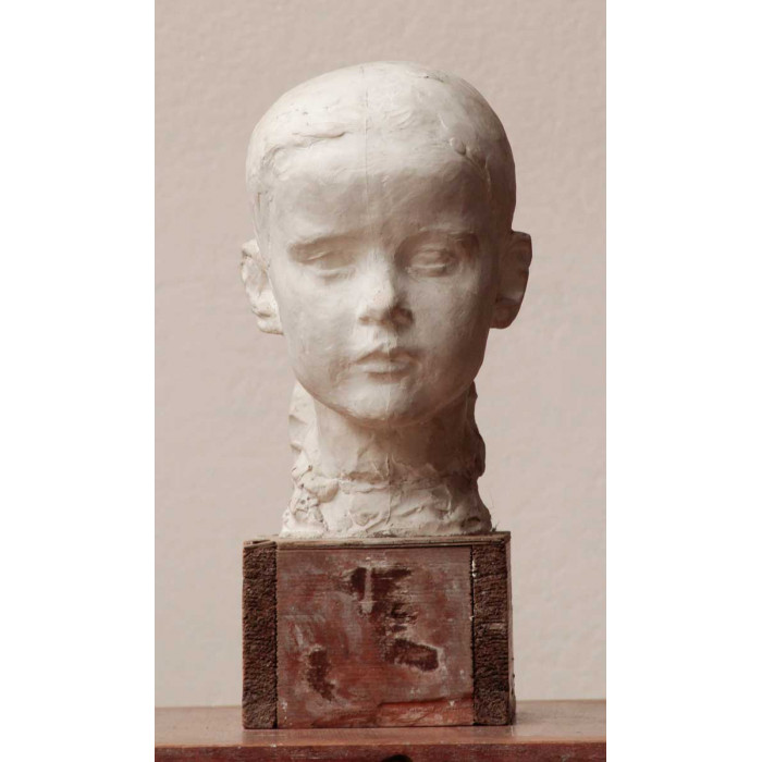 Buste de Claire Bazennerye : modèle en plâtre