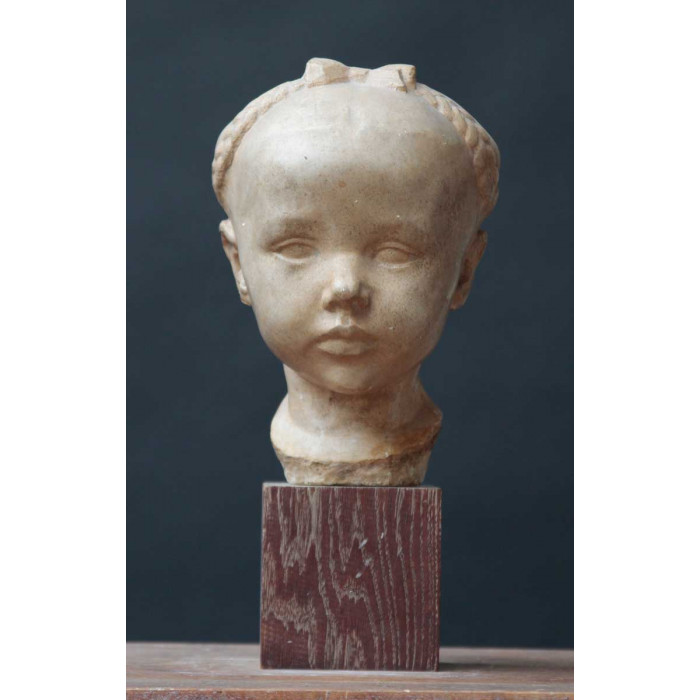 Buste de Jeannette à trois ans : plâtre