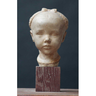 Buste de Jeannette à trois ans : plâtre