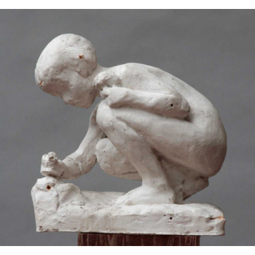 Jeannette cueillant des fleurs esquisse