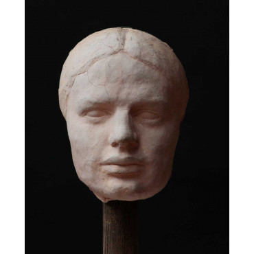 Buste de Boizou : masque du modèle en argile