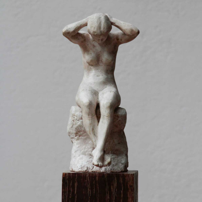 Petite baigneuse ou baigneuse se coiffant