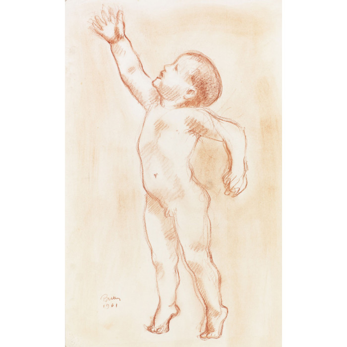 Enfant garçon nu debout 717