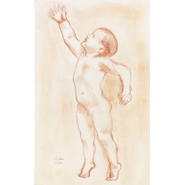 Enfant garçon nu debout 717