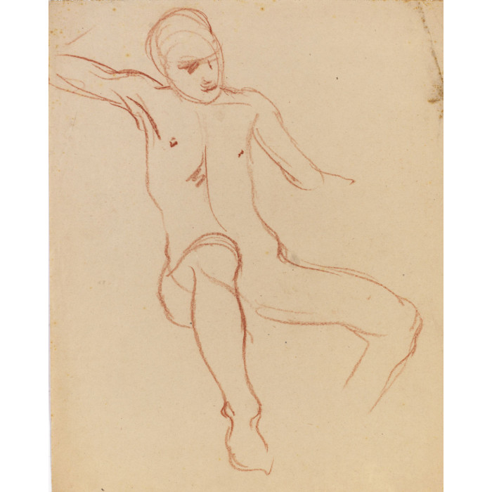 Croquis d'homme nu de face 707