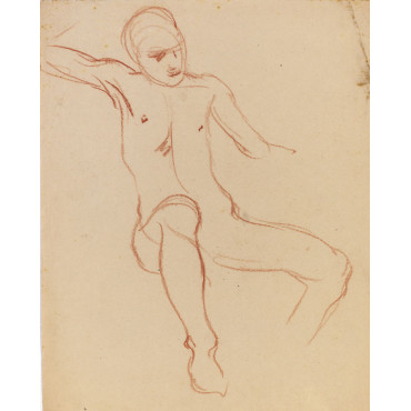 Croquis d'homme nu de face 707