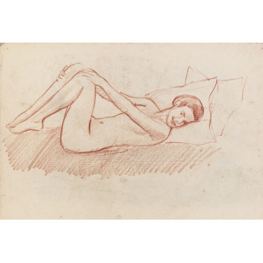 Femme nue sur le dos