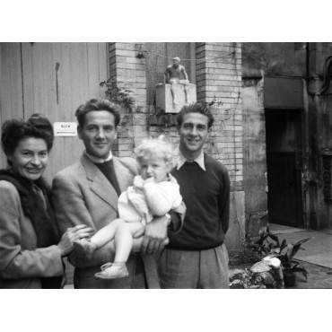 Geneviève avec son parrain