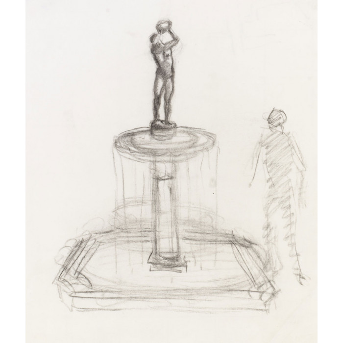Croquis d'un projet de fontaine