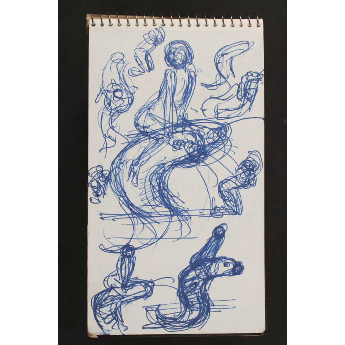 croquis d'étude de la fontaine au poisson 01