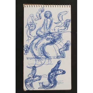 croquis d'étude de la fontaine au poisson 01