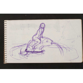 croquis d'étude de la fontaine au poisson 03