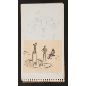 croquis d'étude de la fontaine au poisson 06