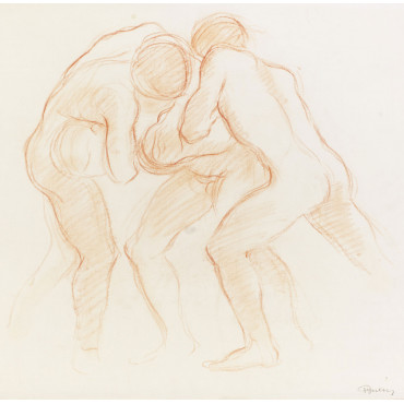 Groupe d'homme luttant