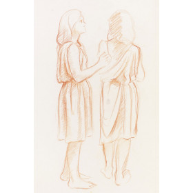 Sarcophage : Verts pâturages : jeune fille drapée