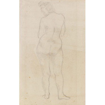 Femme nue debout de dos