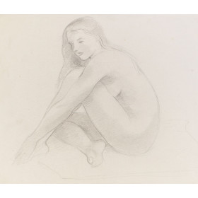 Femme nue assise