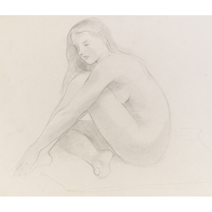 Femme nue assise