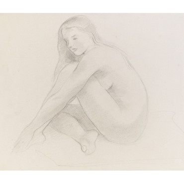 Femme nue assise