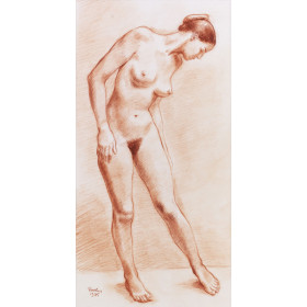 Femme nue debout de face