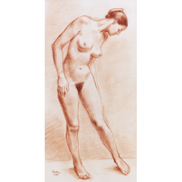 Femme nue debout de face