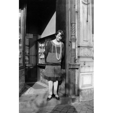 Liège devant le salon de coiffure