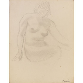 Femme nue assise