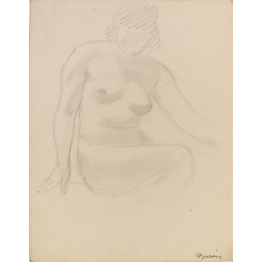 Femme nue assise