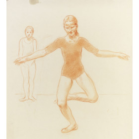 Adolescent fille dansant et adolescent fille danseuse debout