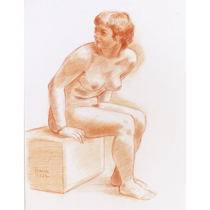 Femme nue assise