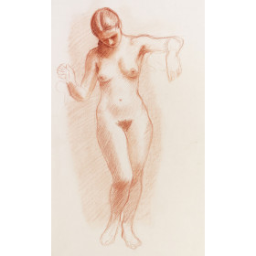 Femme nue de bou de face