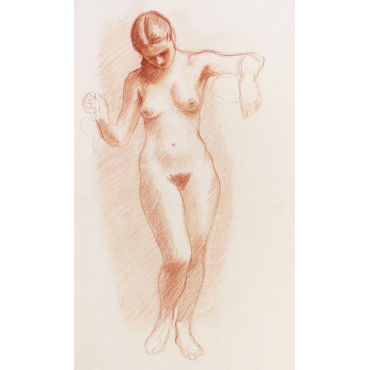 Femme nue de bou de face