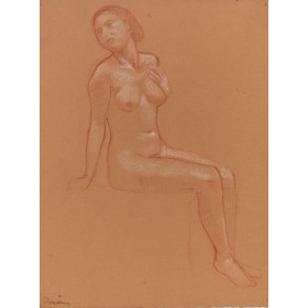 Femme nue assise