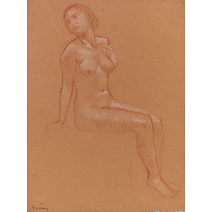 Femme nue assise