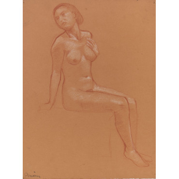 Femme nue assise