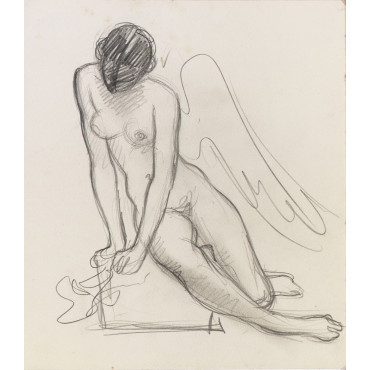 Femme ange nue de face