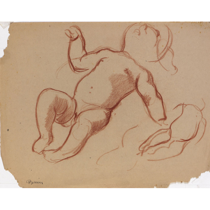 Enfant fille nue couchée