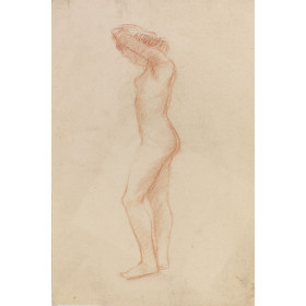 Femme nue debout de profil