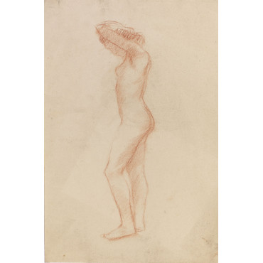 Femme nue debout de profil