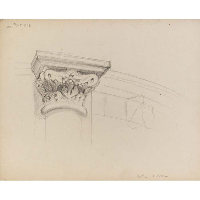 Etude d'un chapiteau à Saint-Hilaire