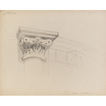 Etude d'un chapiteau à Saint-Hilaire