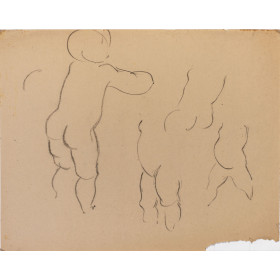 Enfant nu debout & esquisses enfants